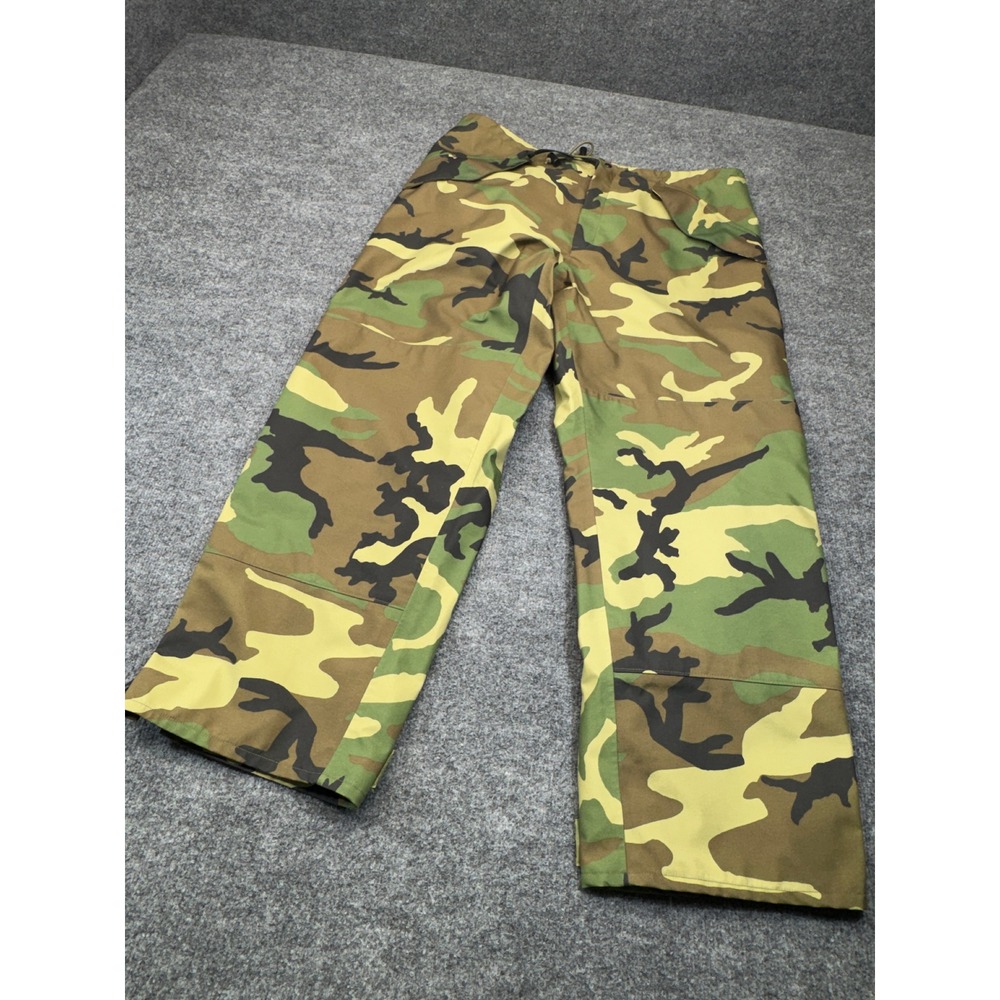 US Military Gore-Tex Pants Mens Large Green Regular Camouflage ECWCS Trousers